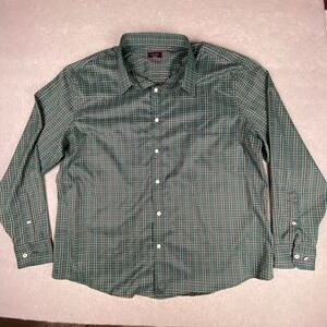 UNTUCKit Norante Plaid Button Down Shirt Mens XXXL Long Sleeve Green 3XL Preppy